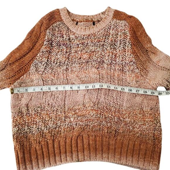 360 CASHMERE Larkyn Crew Neck Sweater Cable Knit Wool size M - Picture 10 of 13